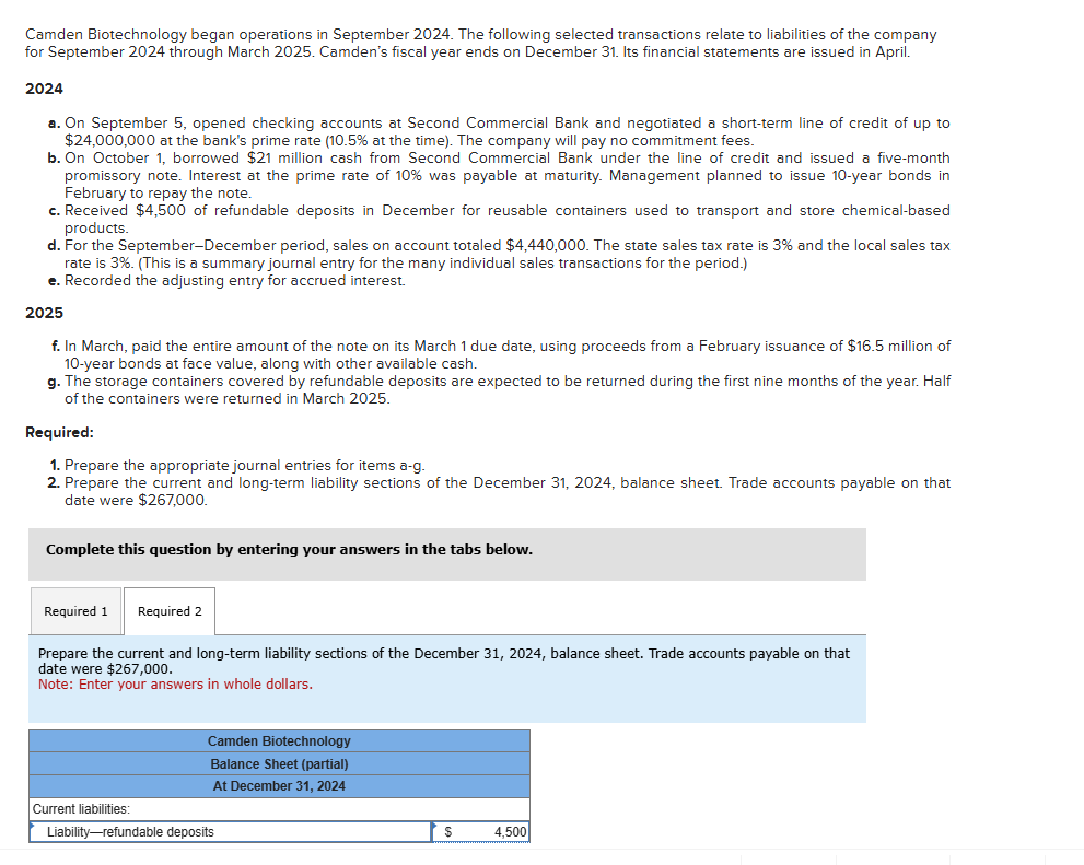 Camden Biotechnology began operations in