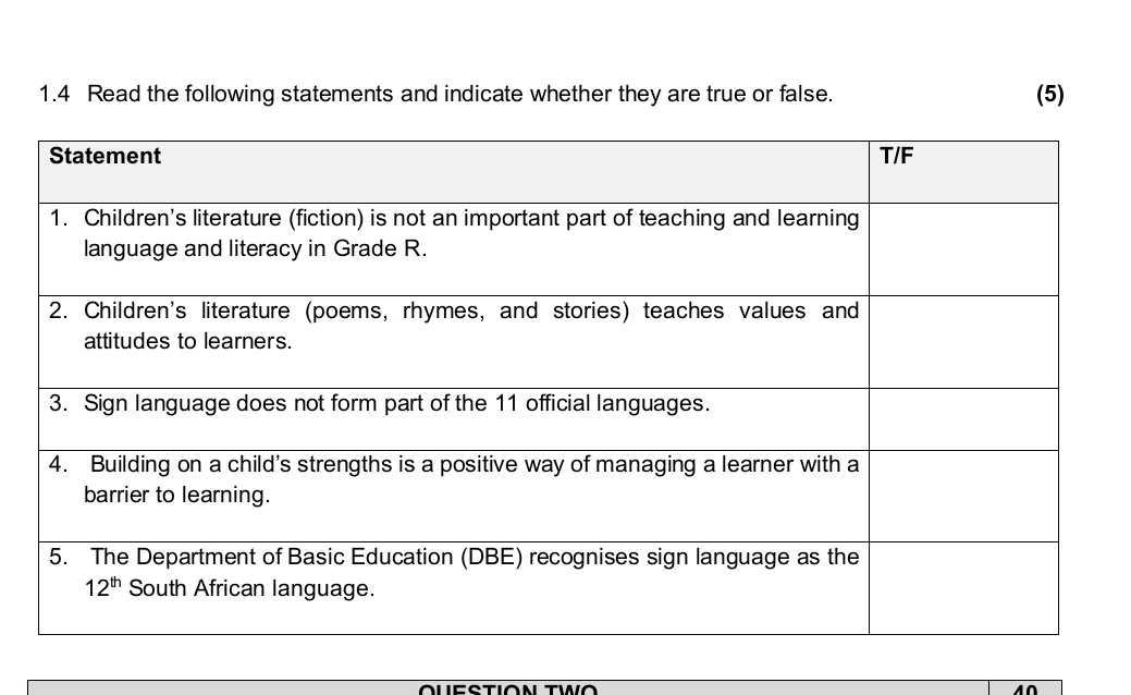 Answer this 1.4 Read the following statements and