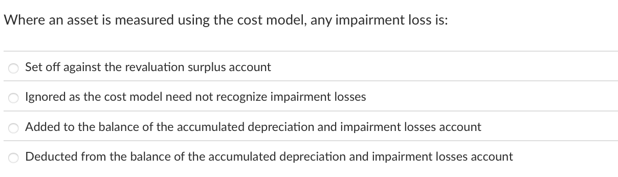 answer this Where an asset is measured using the