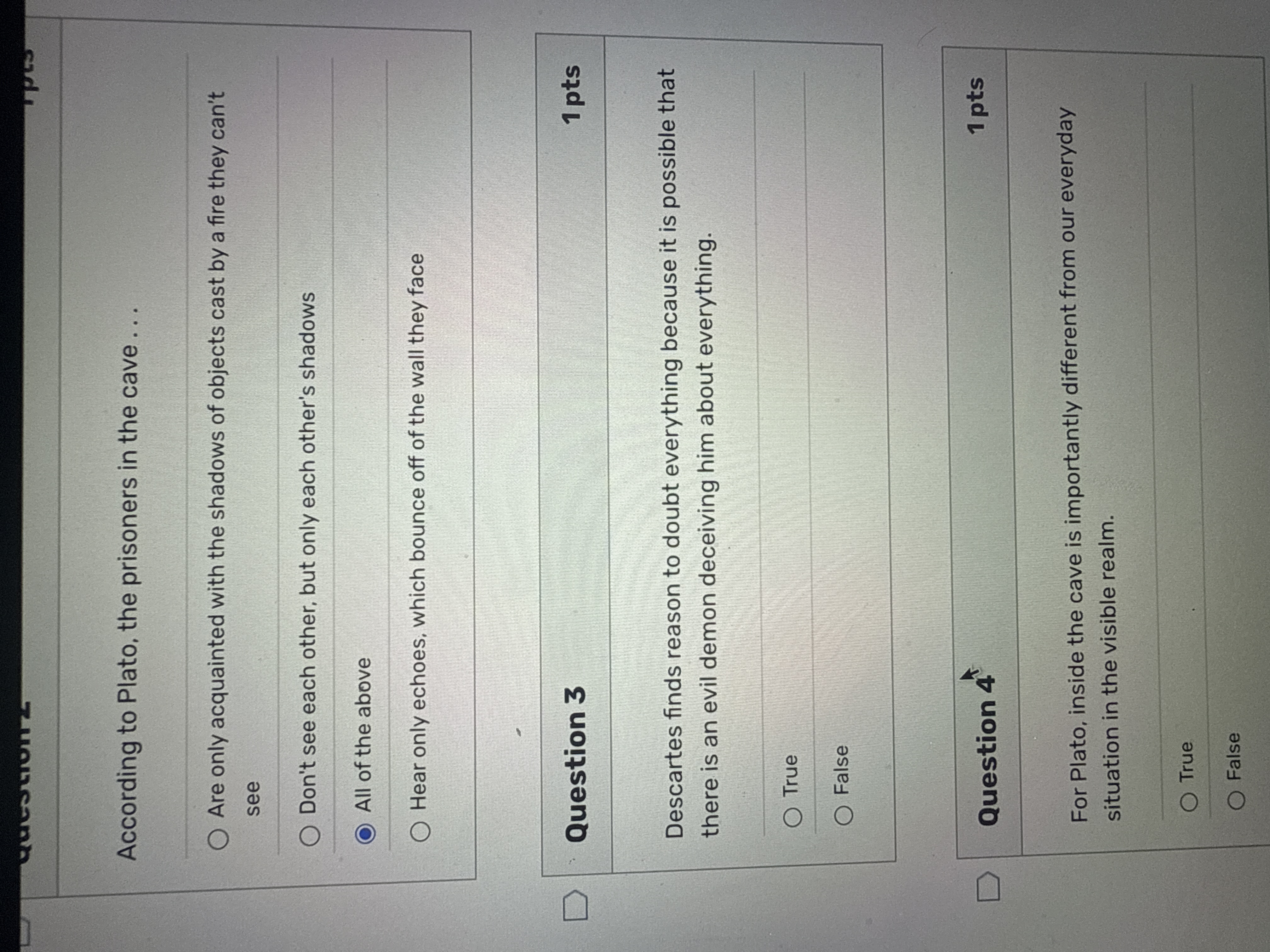 same thing for this #3 According to Plato, the