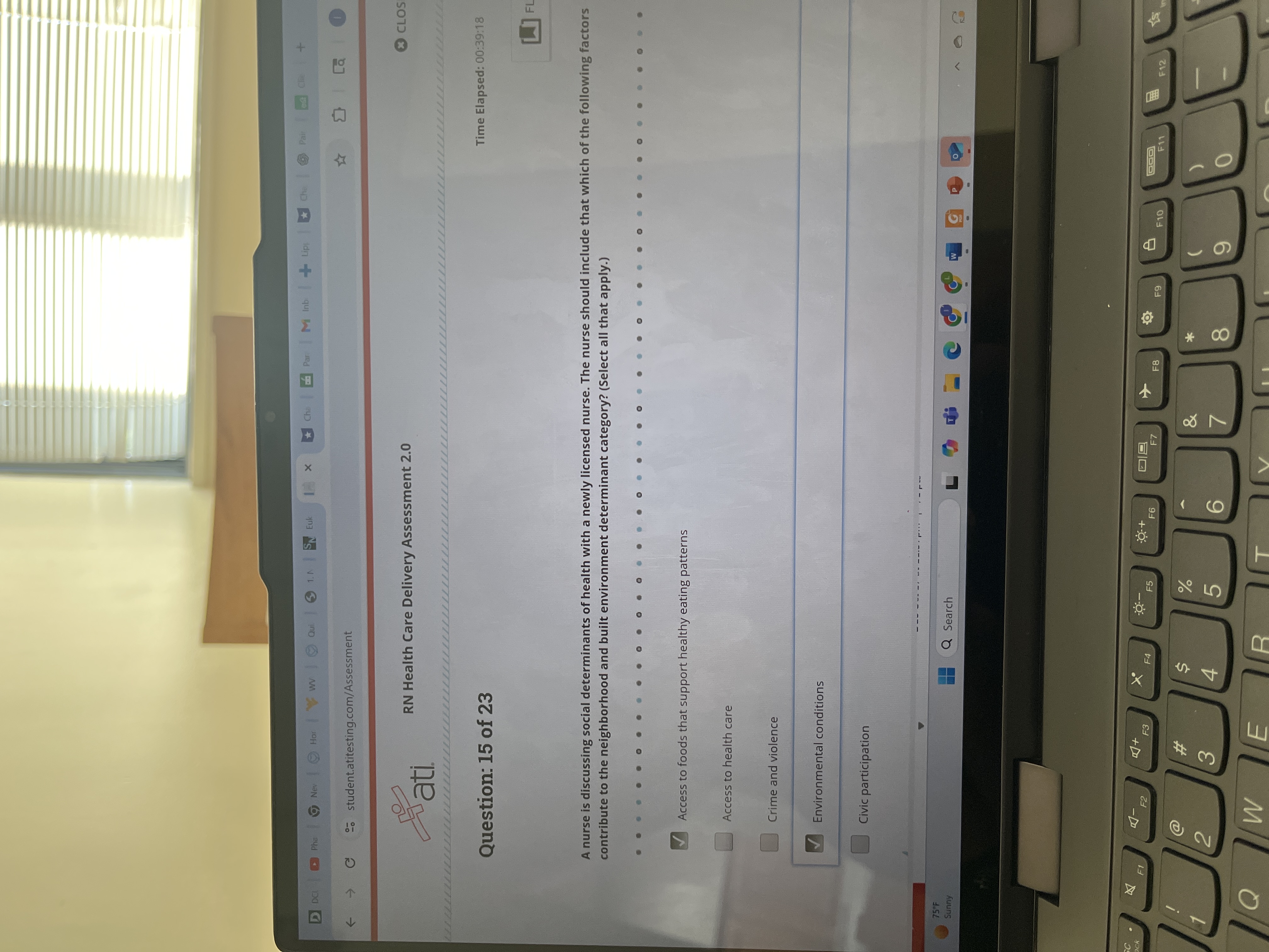 Ans D DC Pho Nev | @ Hor | V w | Qui | @ 1.N | SN