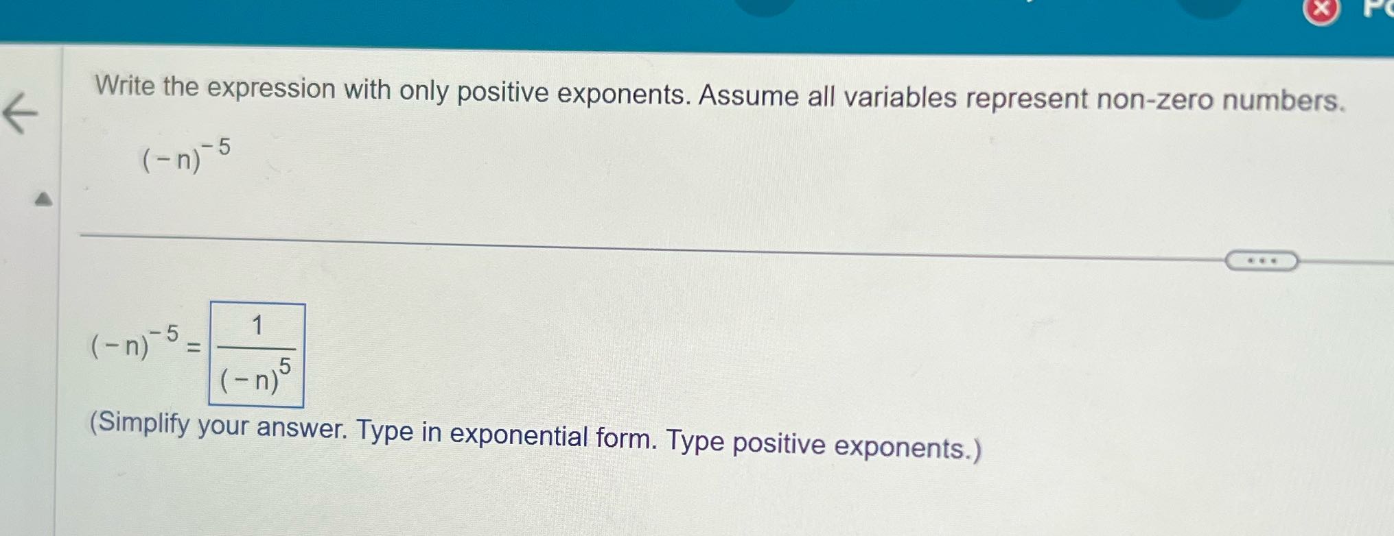 Wrong answer 9 mi! Write the expression with only