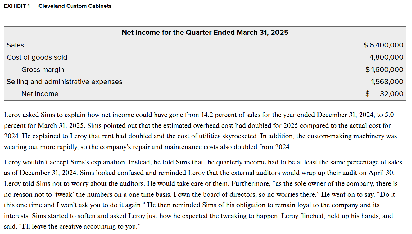 Case 1-9 Cleveland Custom Cabinets Please include