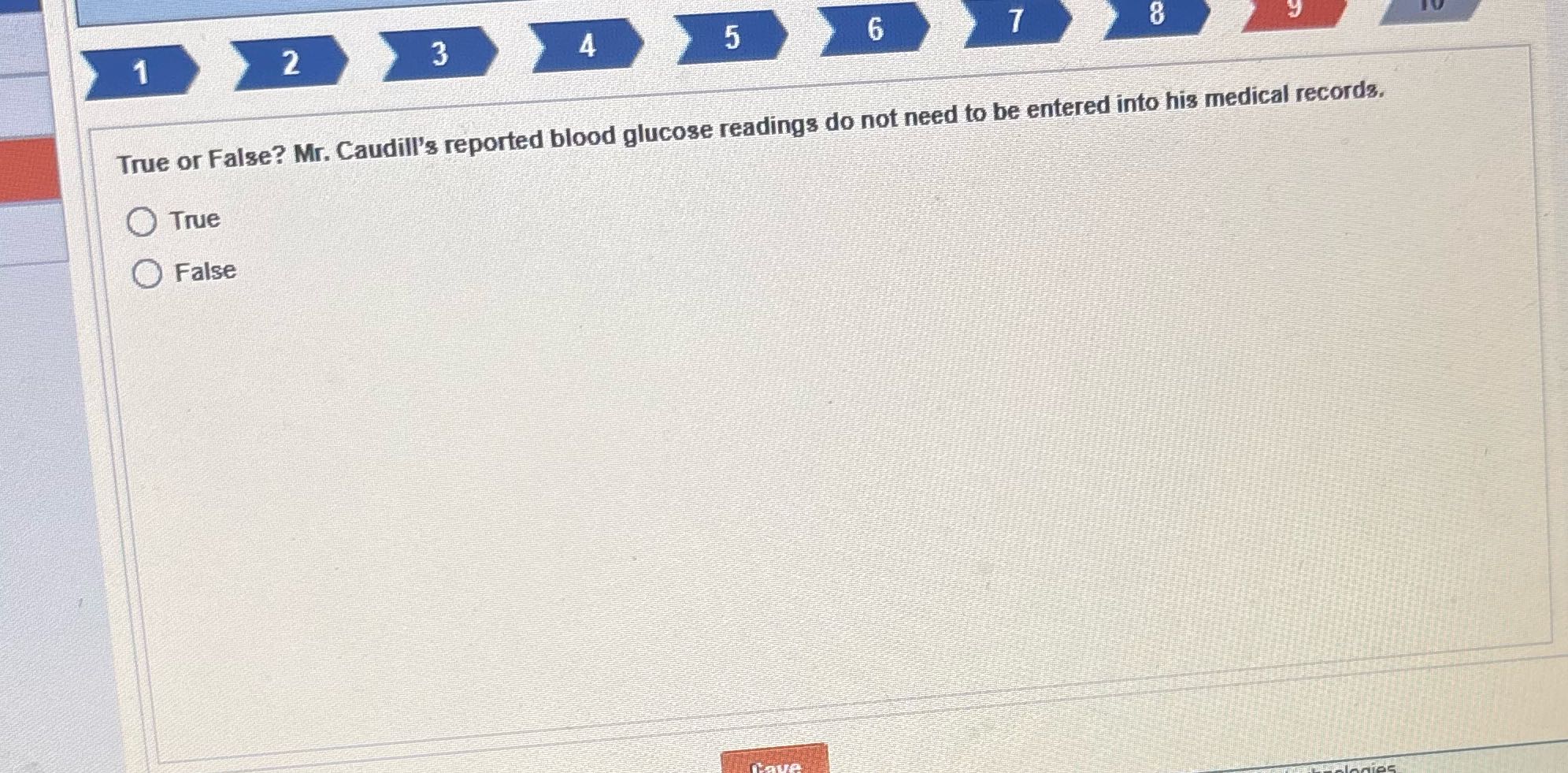 Answer for me 1 2 3 4 5 6 8 True or False? Mr.
