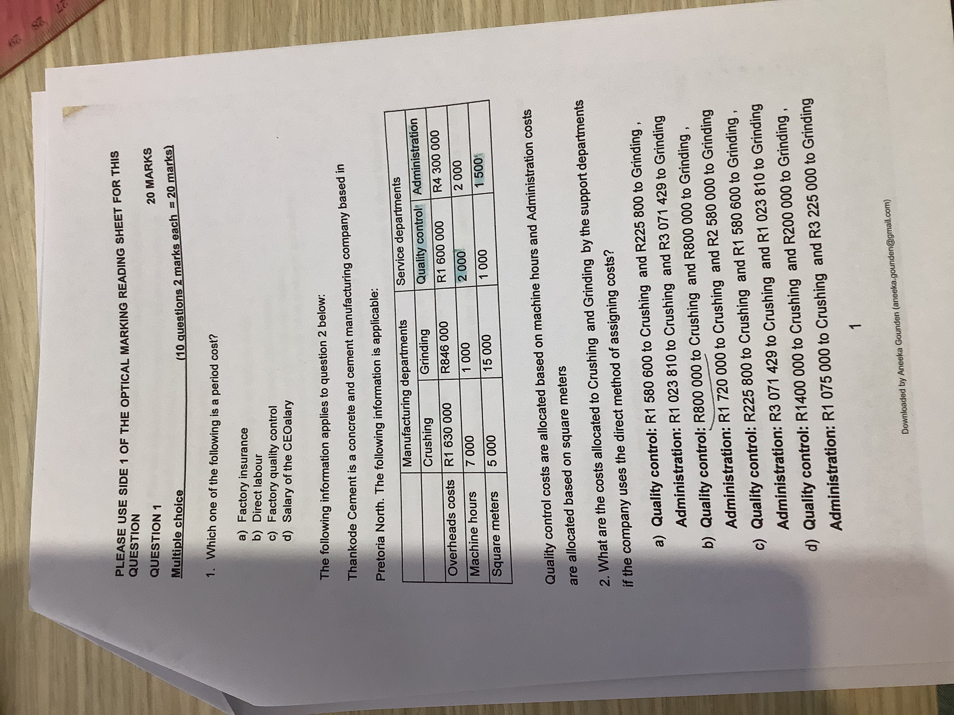 Please answer the following questions, with