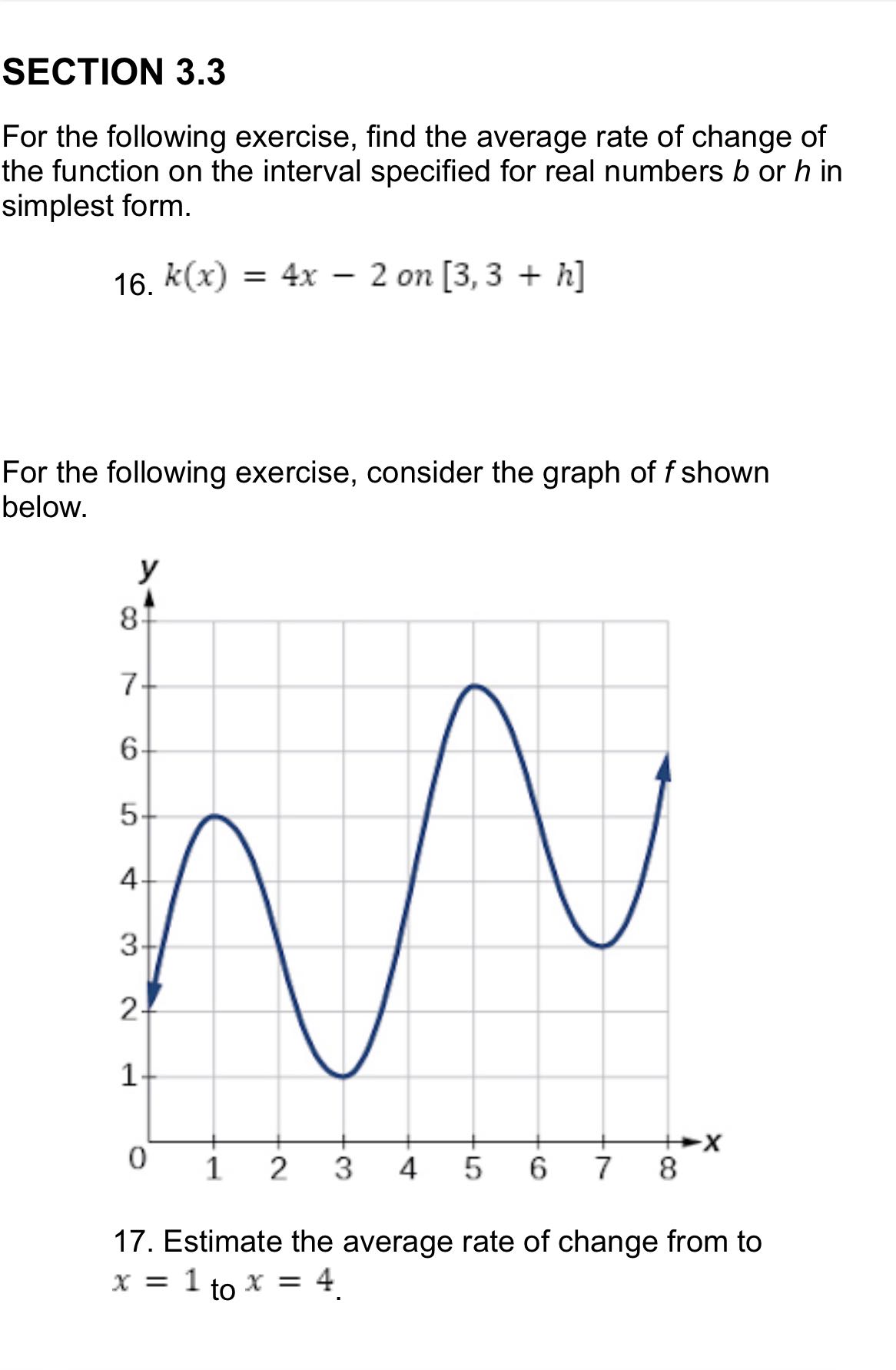 Answer #16 &17 SECTION 3.3 For the following
