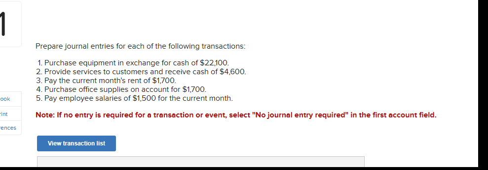 Prepare journal entries for each o f the