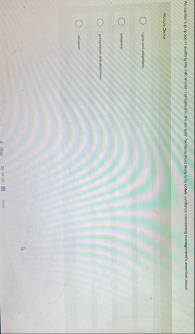 An auditor's purpose in auditing the information