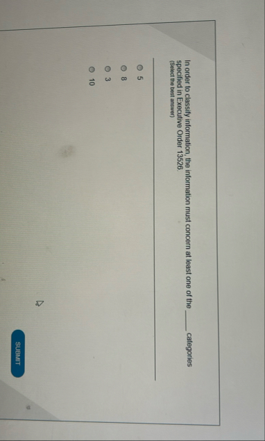 In order to classify information, the information