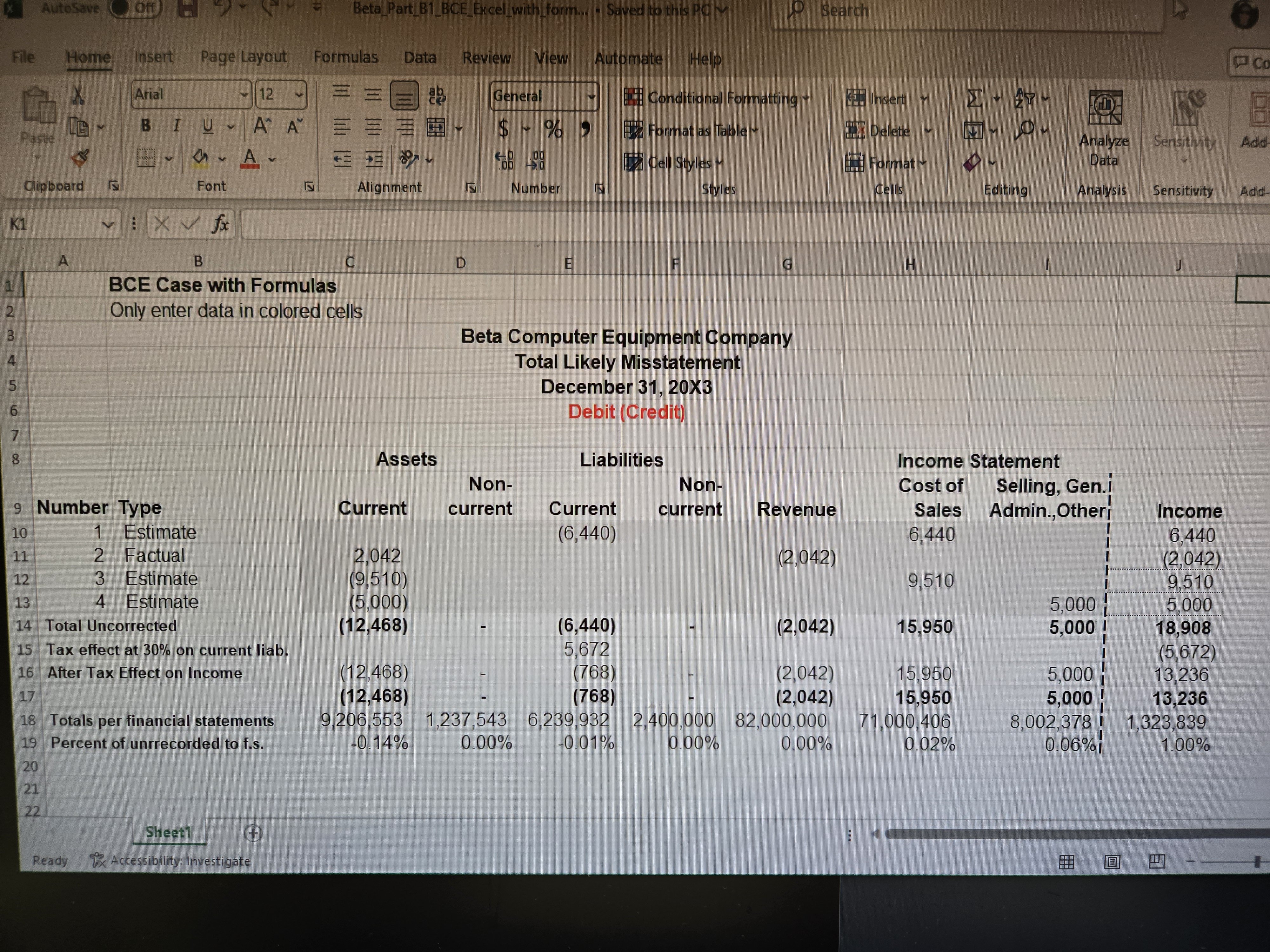 Please use the above image to answer the questions Beta Computer Equipment