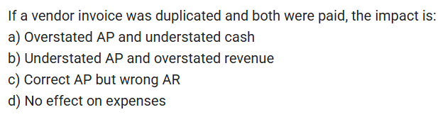 If a vendor invoice was duplicated and both were