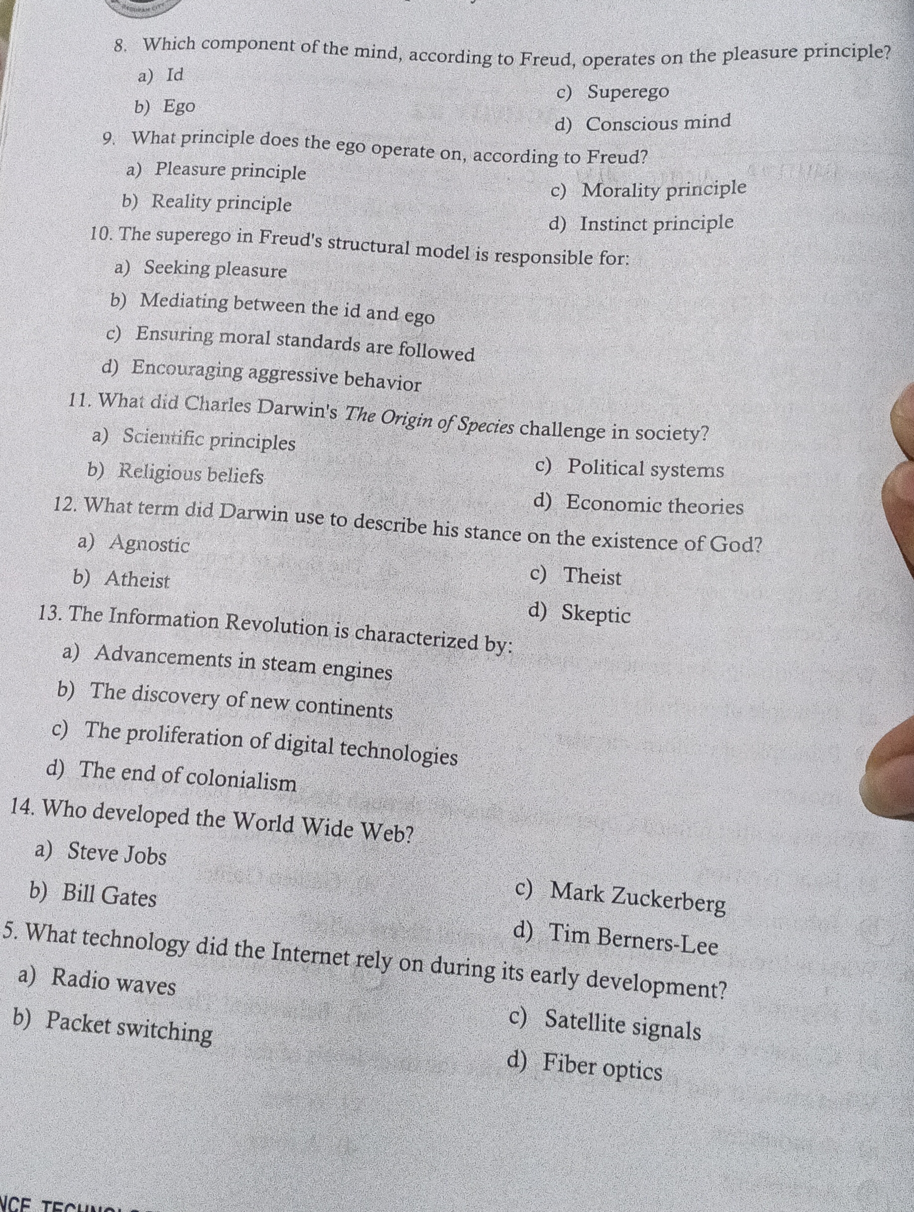 Answer this 8. Which component of the mind,