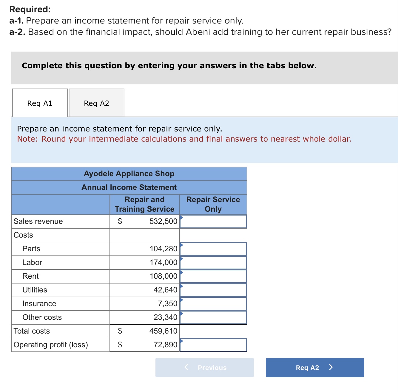 P 1 - 8 ( Algo ) Cost Data for Managerial