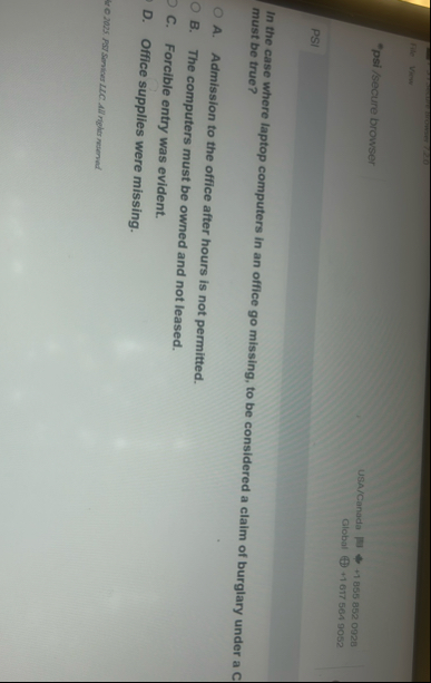 rile viow "psi / secure browser USA / Canuda 1 8