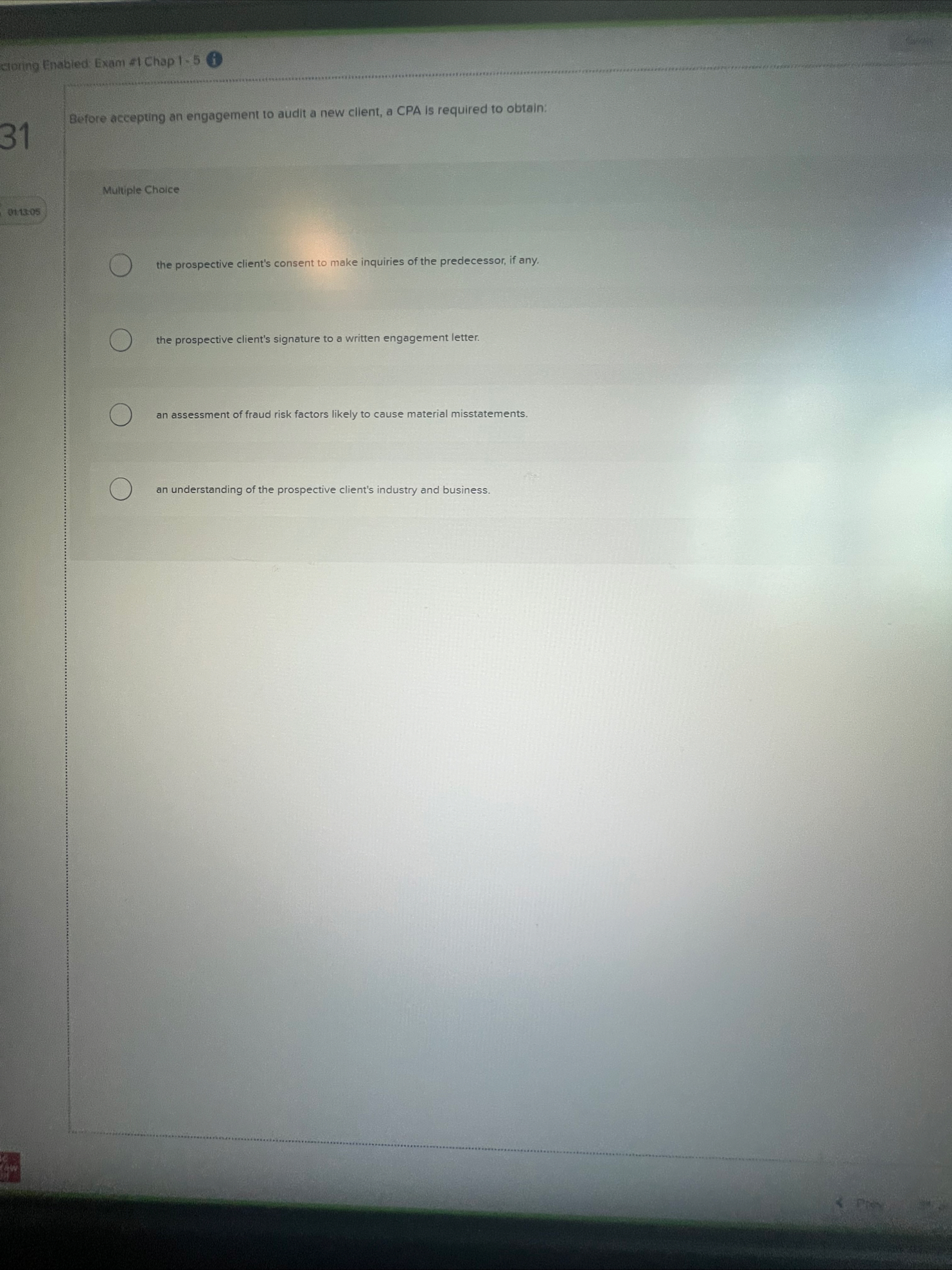 cloring Enabled: Exam fi Chap 1 - 5 3 1 Before