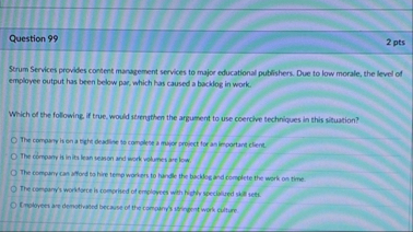 Question 9 9 2 pts Strum Services provides