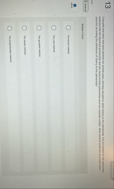 1 3 Cherryhill and Hace had been partners for
