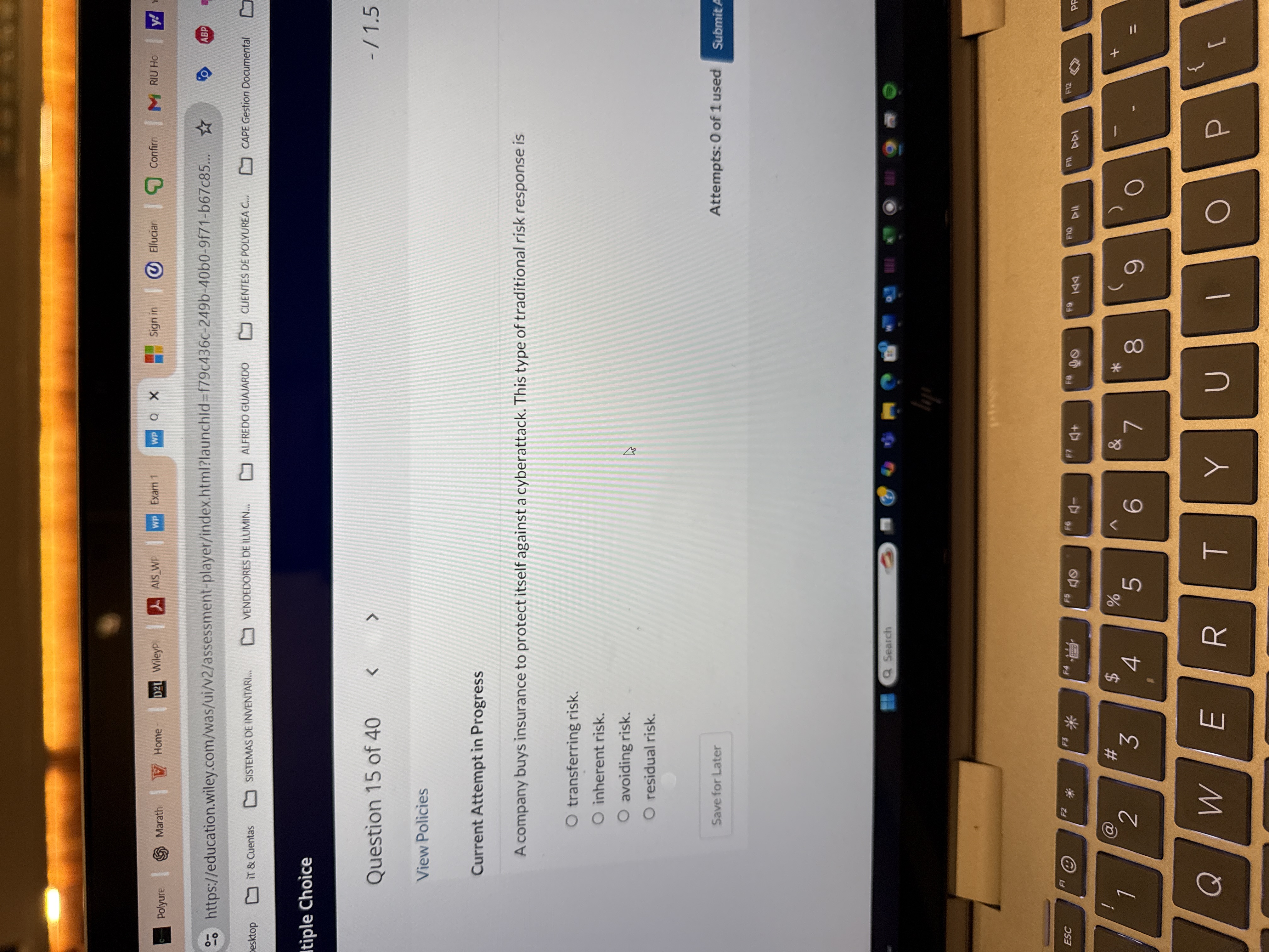 Current Attempt in Progress A company buys