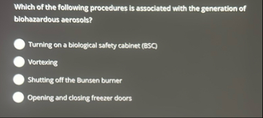 Which of the following procedures is associated