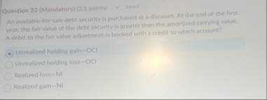 Question 2 2 ( Mandatory ) ( 2 . 5 points ) Saved