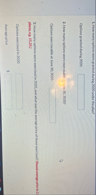 How many options were granted during 2 0 2 0