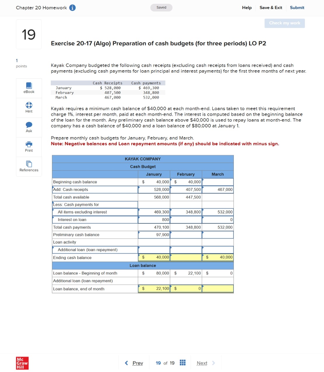 Chapter 20 Homework i Saved Help Save & Exit