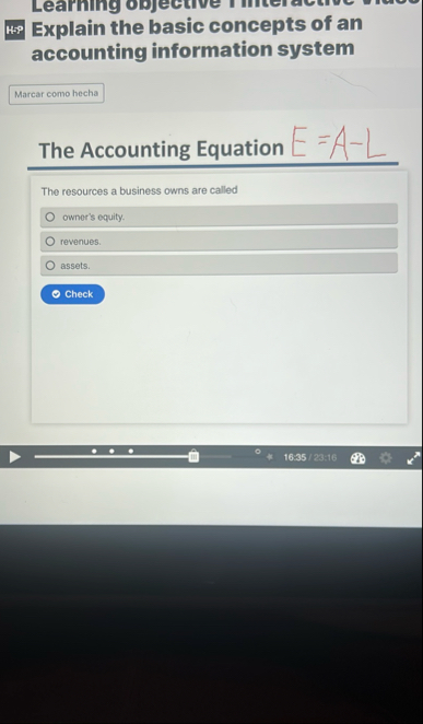 Explain the basic concepts of an accounting