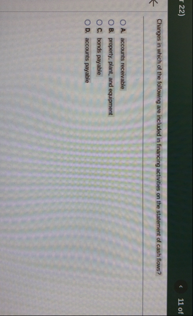 1 1 of Changes in which of the following are