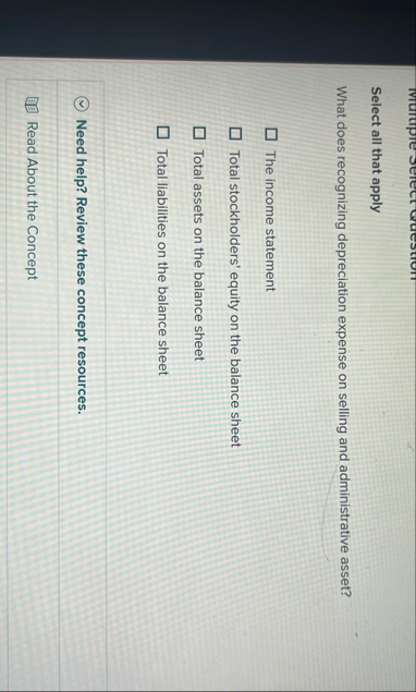 iviumpte Select all that apply What does