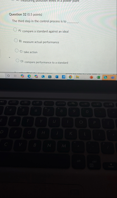 Question 3 2 ( 0 . 5 points ) The third step in