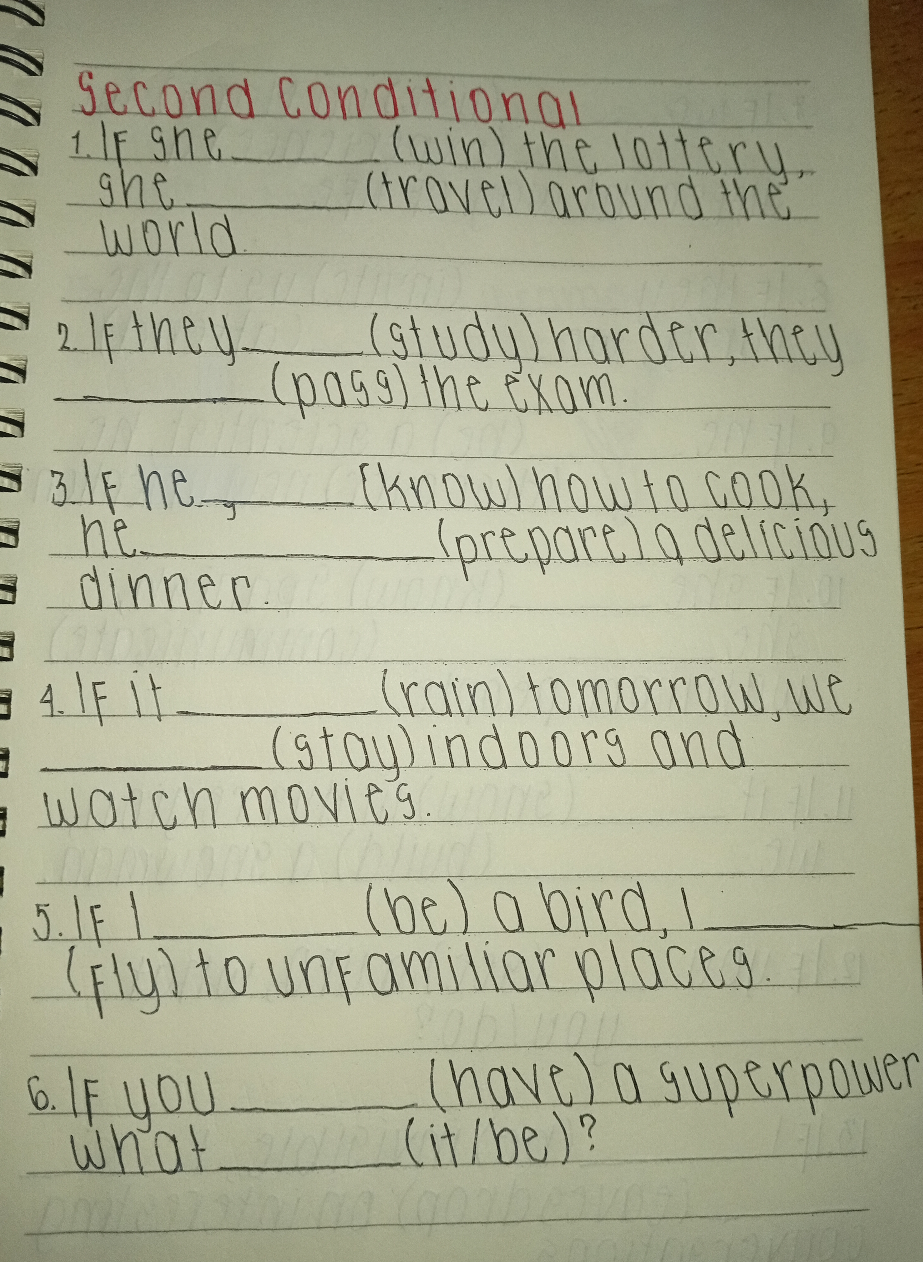 Answer this Second Conditional 1.IF gne ( win )