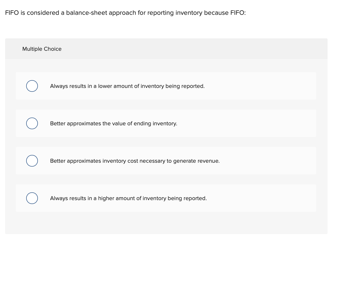answer this FIFO is considered a balance-sheet
