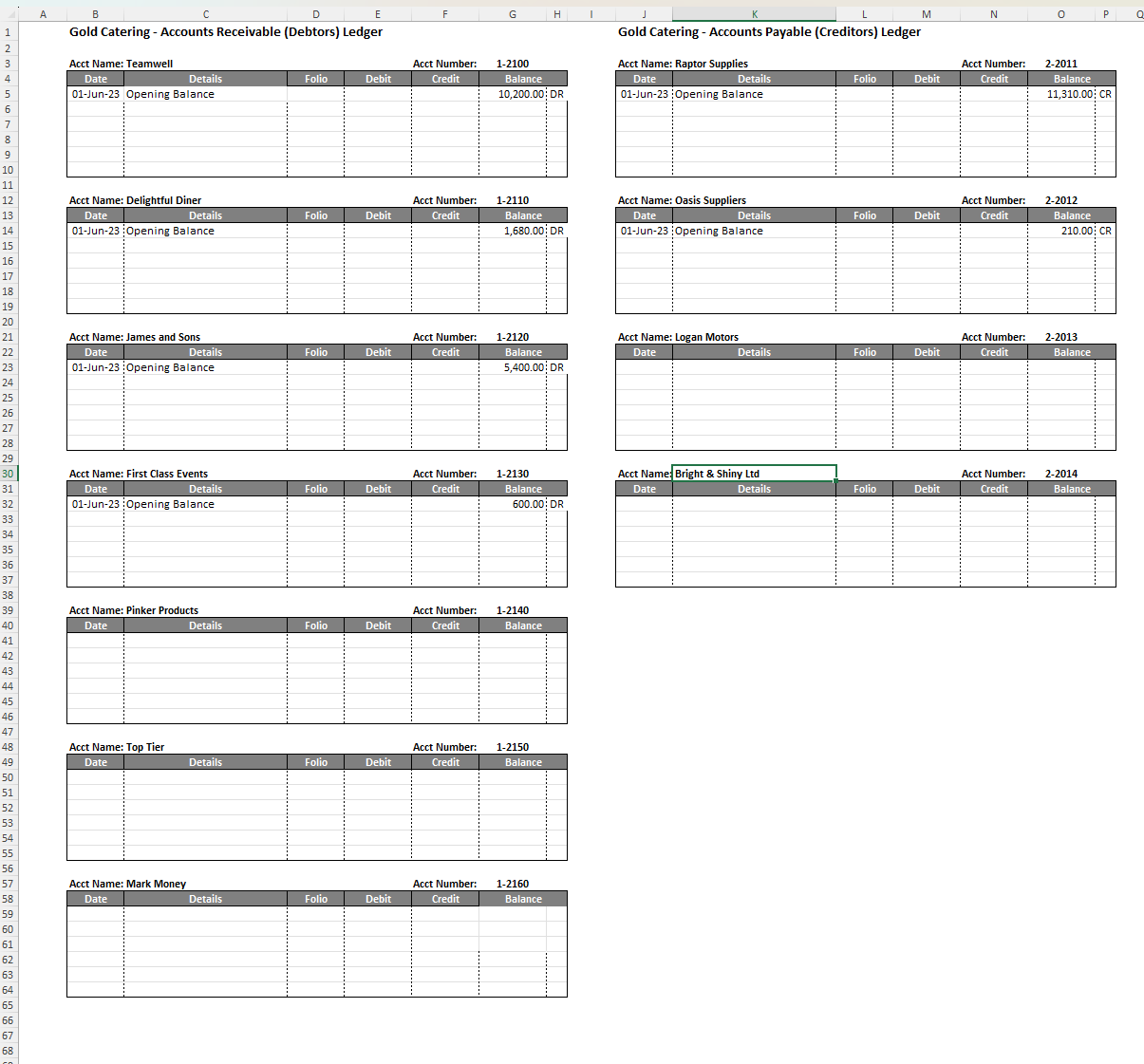 C omplete the following u sing the attached