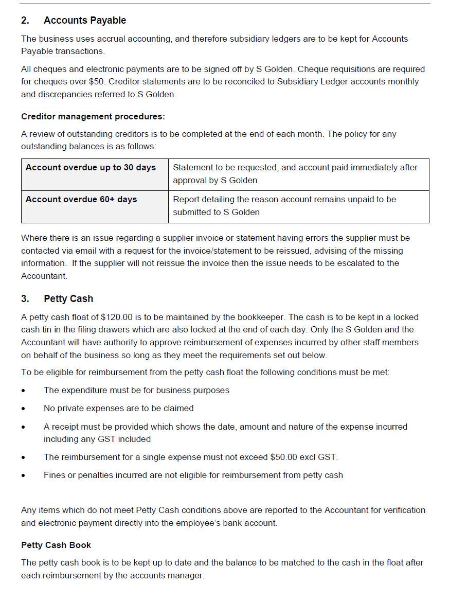 C omplete the following u sing the attached