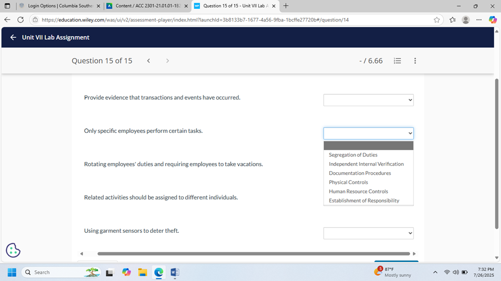 Login Options | Columbia Southe X A Content/ ACC