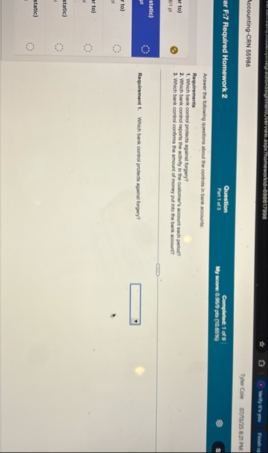 Whity irs yau Frimes Accounting - CRN 5 5 9 8 6