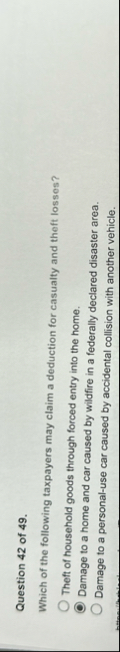 Question 4 2 of 4 9 . Which of the following