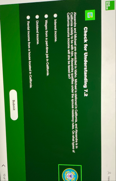 trock Vale Check for Understanding 7 . 2