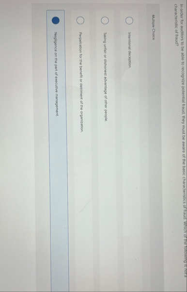 In order for auditors to be able to recognize