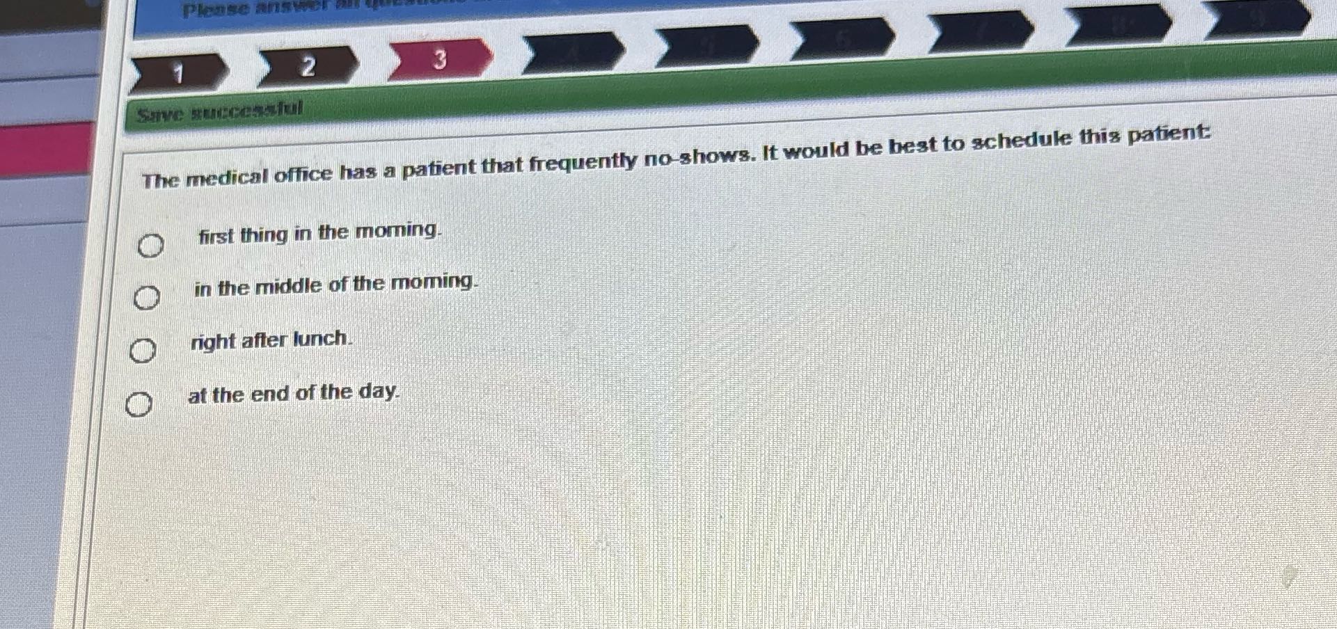 Answer for me Please answer 1 2 3 Save successful