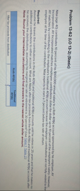 Problem 1 3 - 6 2 ( LO 1 3 - 2 ) ( Static ) Nitai