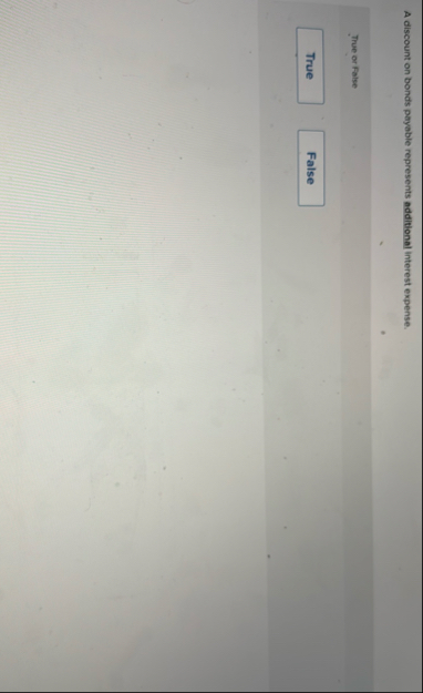 A discount on bonds payable represents additional