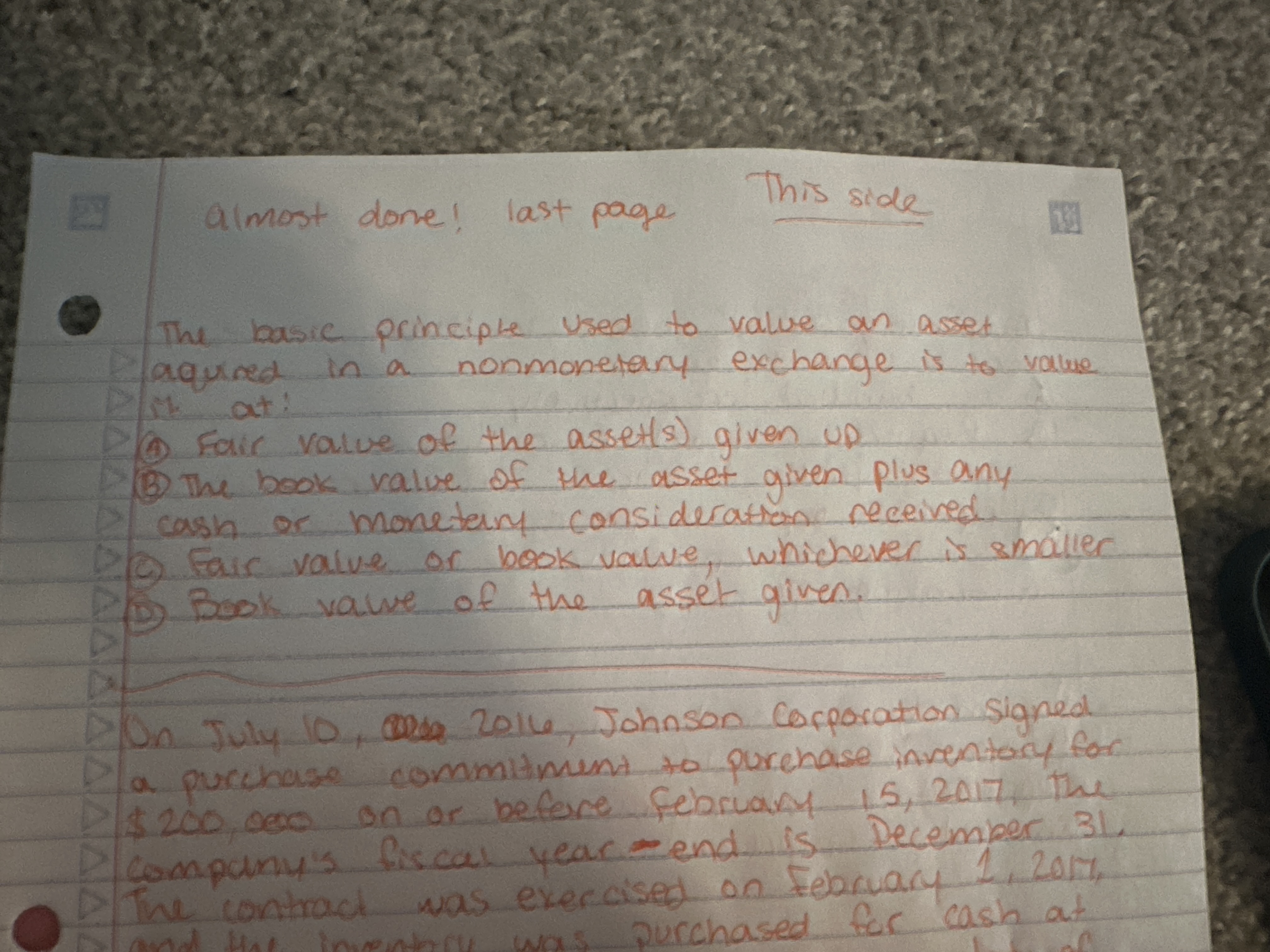 The basic principle used to value an asset