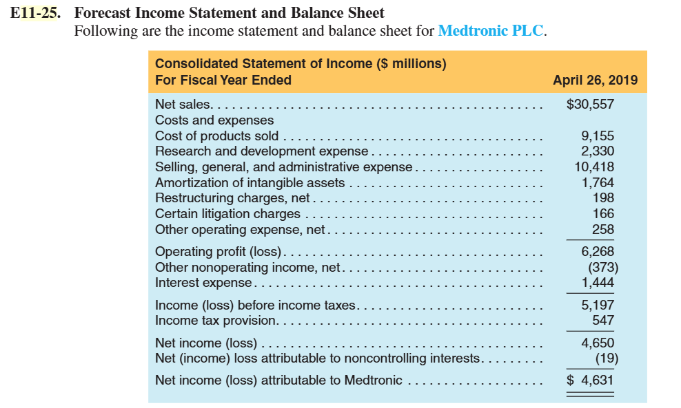 See attached images, please complete Problem 11-25 part A and B. Show
