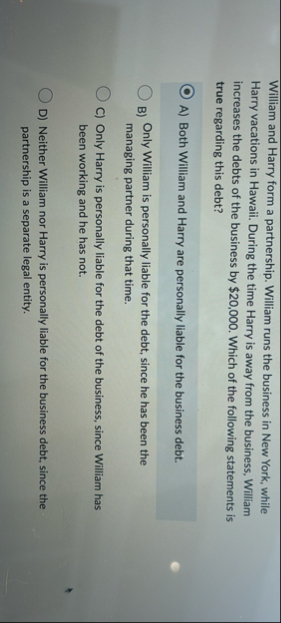 William and Harry form a partnership. William