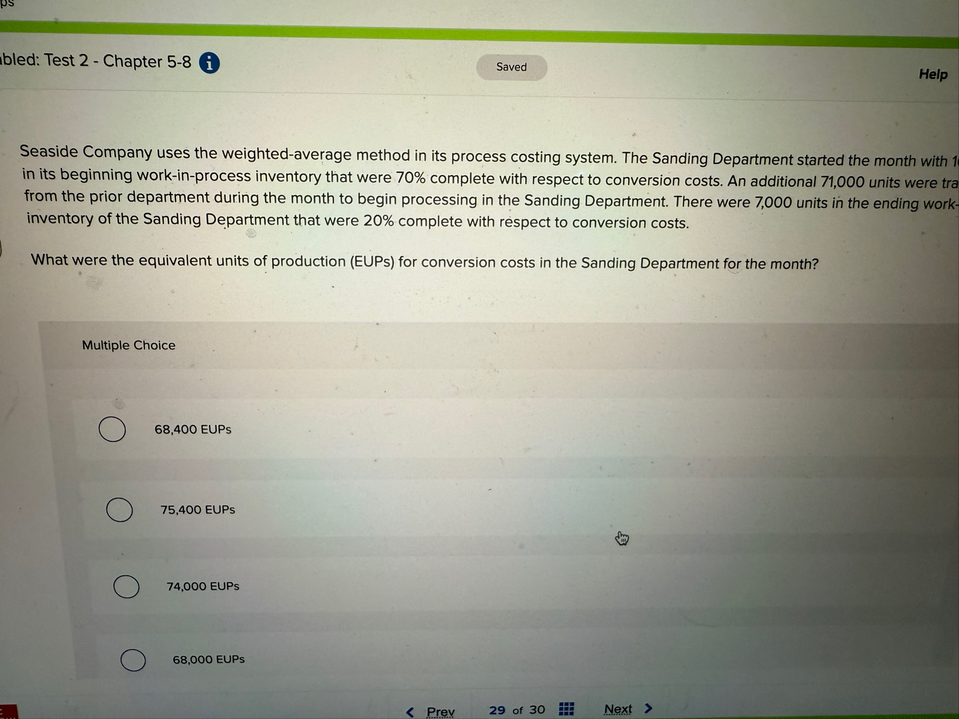 bled: Test 2 - Chapter 5 - 8 ( i ) Help Seaside