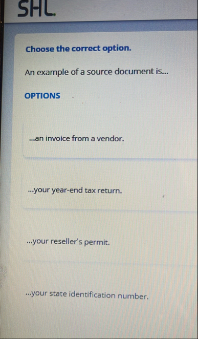 Choose the correct option. An example of a source