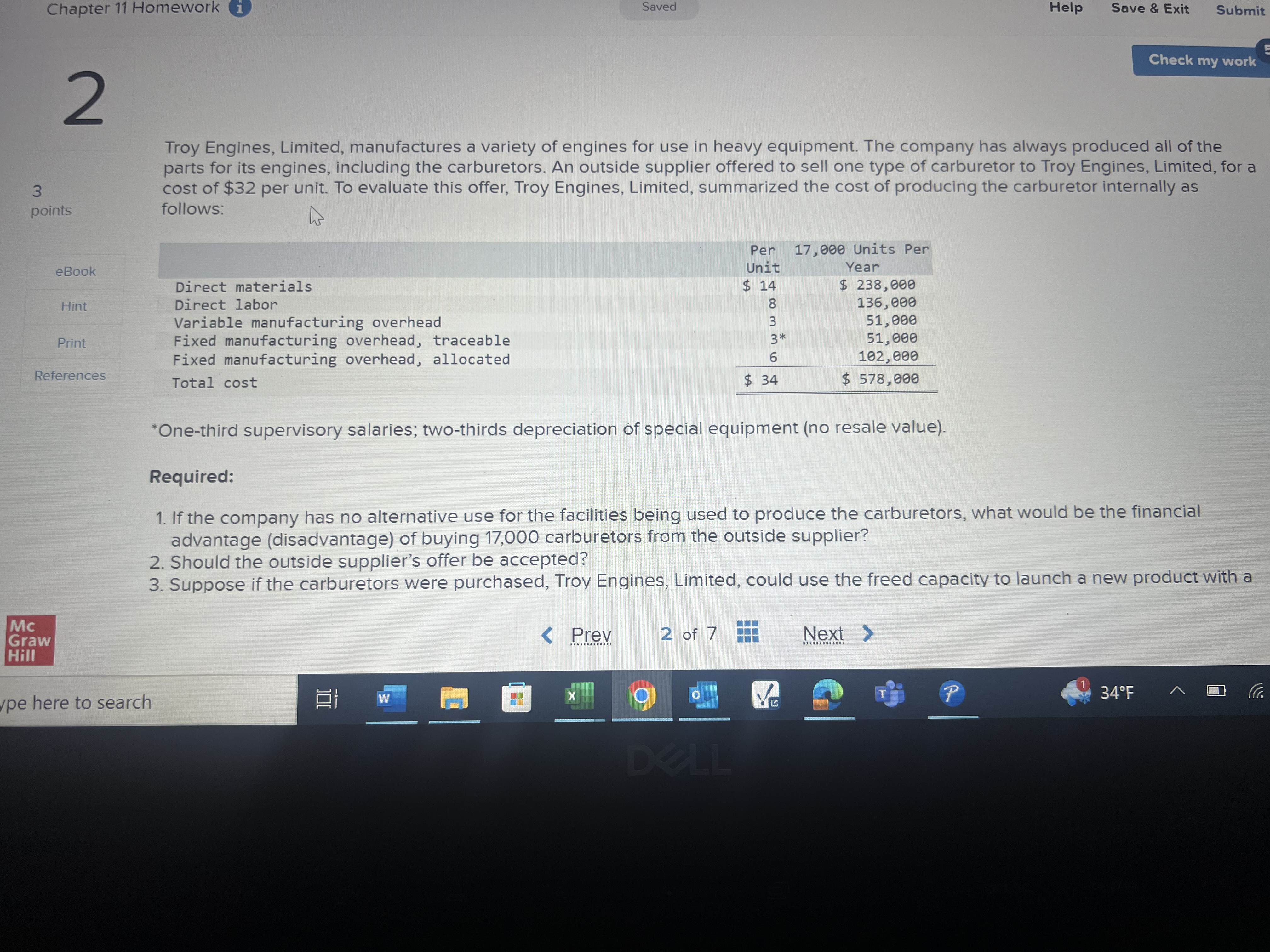 al Cycle Company manufactures three types of