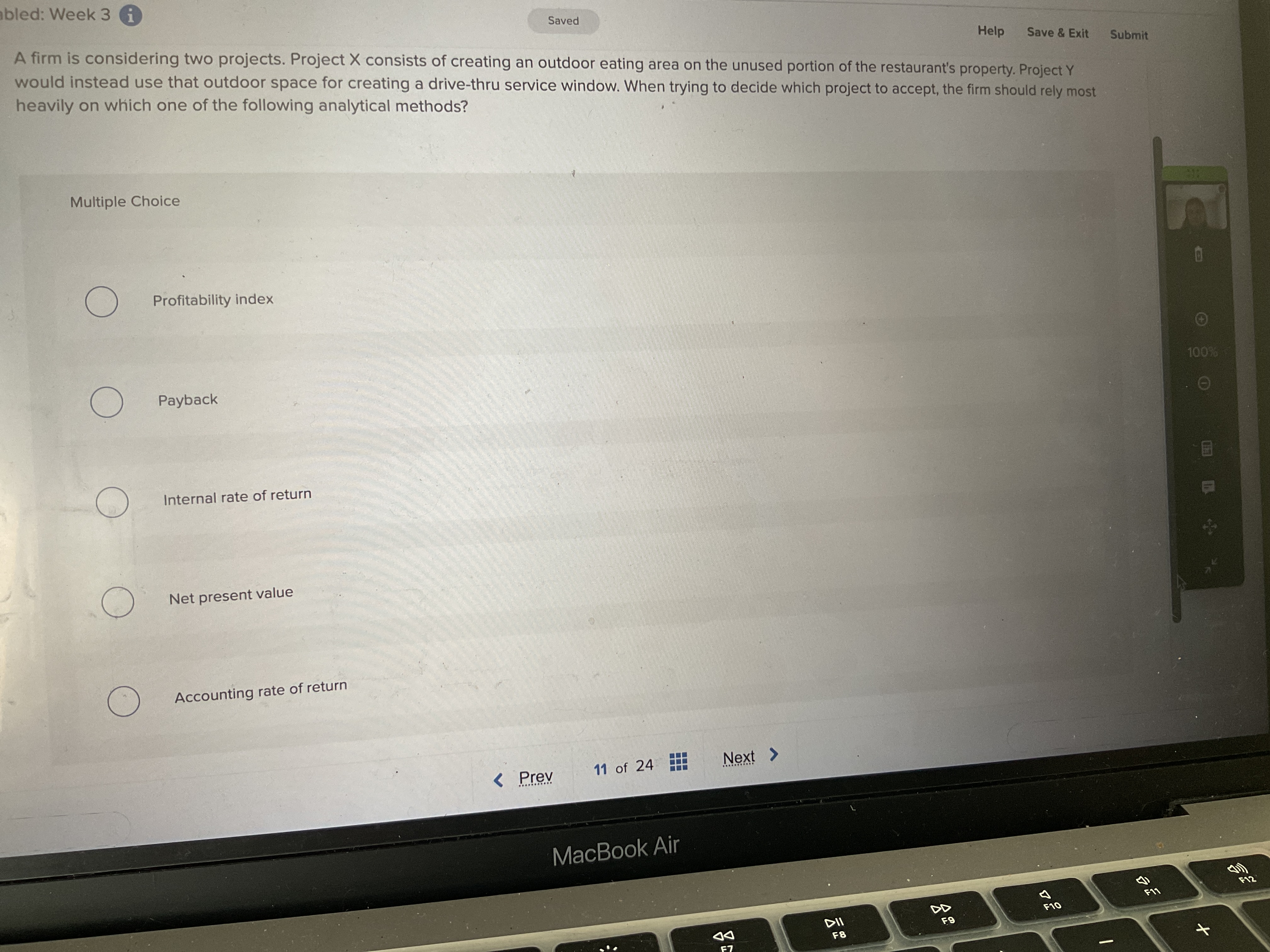 bled: Week 3 Saved Help Save \ & Exit Submit A