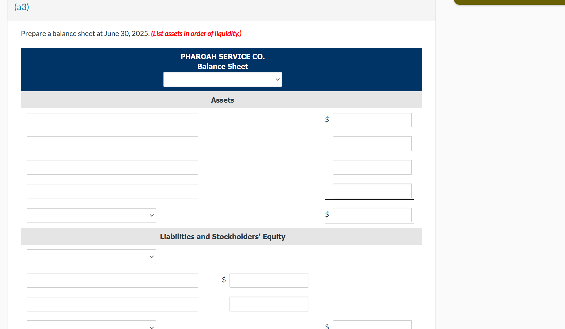 Your answer is correct. Prepare an income